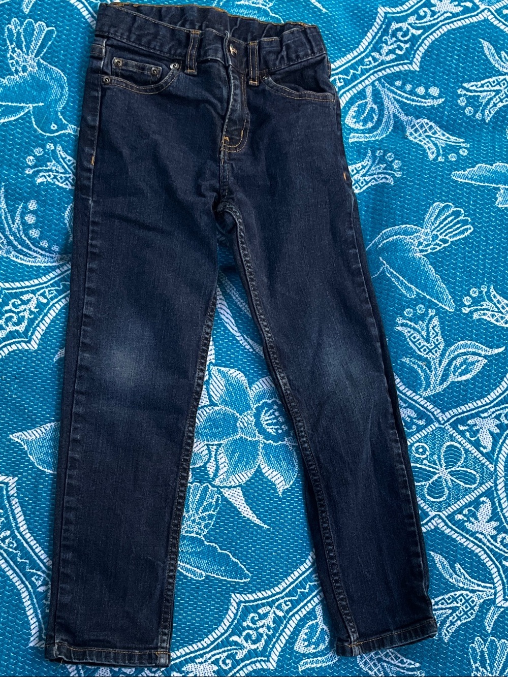 Wonder Nation girls 7 Dark Wash Stretch Denim Jeans Girls Size 7R Slim Fit